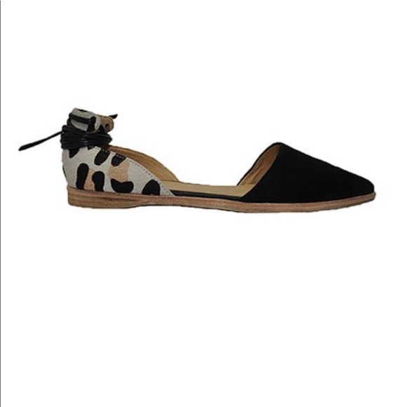 Anthropologie Gee Wawa Suede Flat Leopard Print - Picture 8 of 8